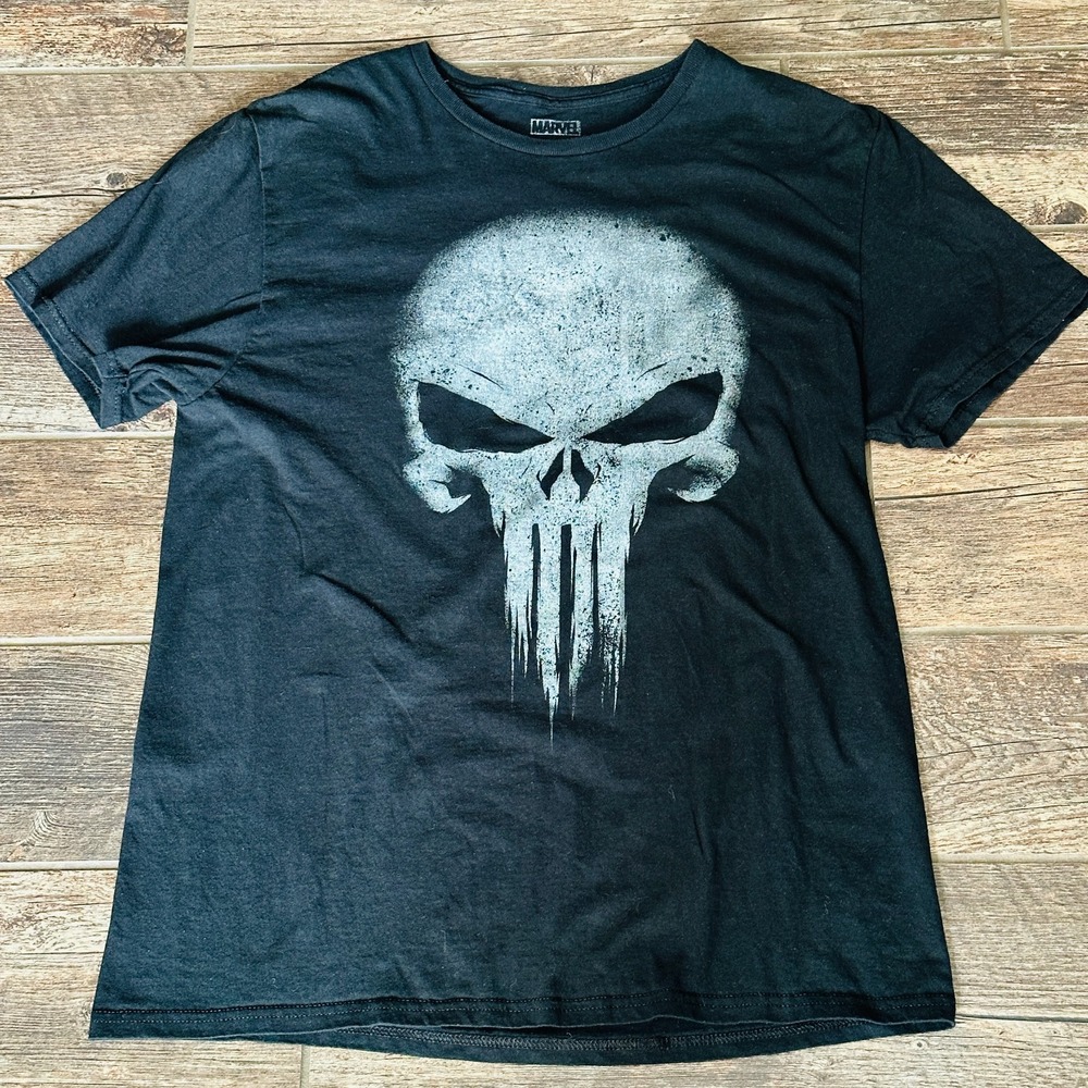 Punisher - Skull - Marvel - T-Shirt Men's Large L Black